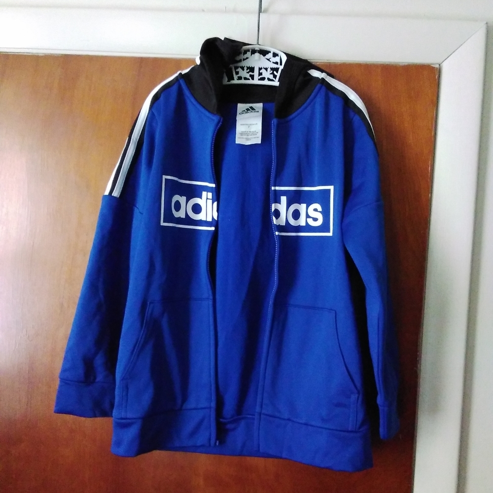 Adidas Hooded Royal Blue Jacket 7